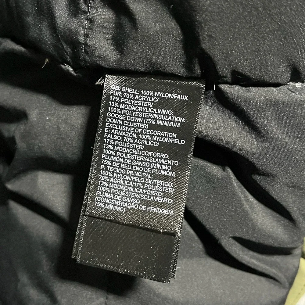 The North Face Parka‎ 550 Down Jacket McMurdo Parka Fur Hood Size XL Green
